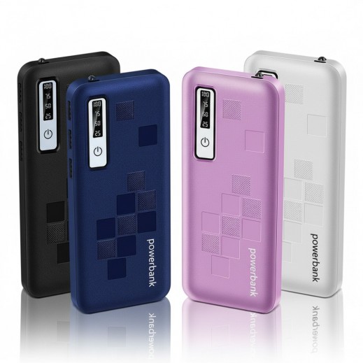 بطارية إحتياطية لشحن فائق السرعة بسعة 20000 مللي أمبير في الساعة مع ضوء ليد - ألوان متنوعة 