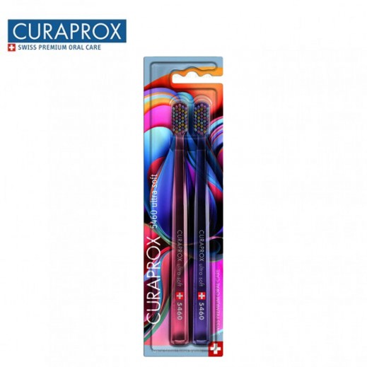 Curaprox CS 5460 Duo Colourful Curls Edition Toothbrush - يتم التوصيل بواسطة توصيل فاست