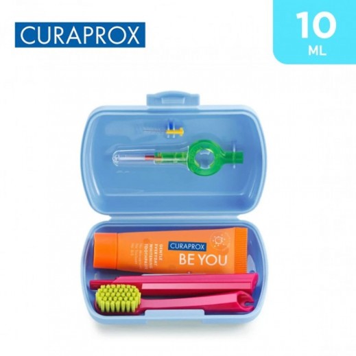 Curaprox Ortho Blue Travel Set Toothbrush + Be You Toothpaste 10 ml - يتم التوصيل بواسطة توصيل فاست