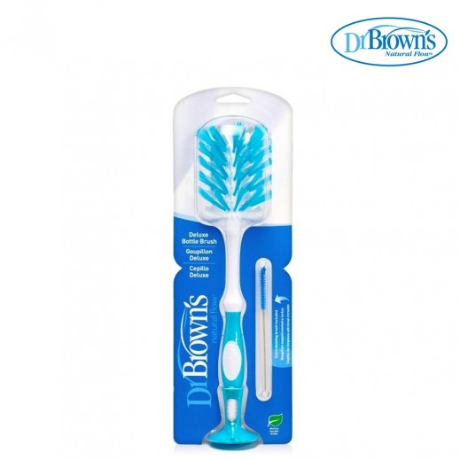 دكتور براون – فرشاة تنظيف الرضاعات - أزرق  - يتم التوصيل بواسطة توصيل فاست