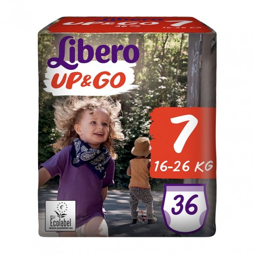 ليبرو - حفاضات كلوت أب أند جو مقاس 7 من 16 إلى 26 كجم 36 حبة - يتم التوصيل بواسطة توصيل فاست