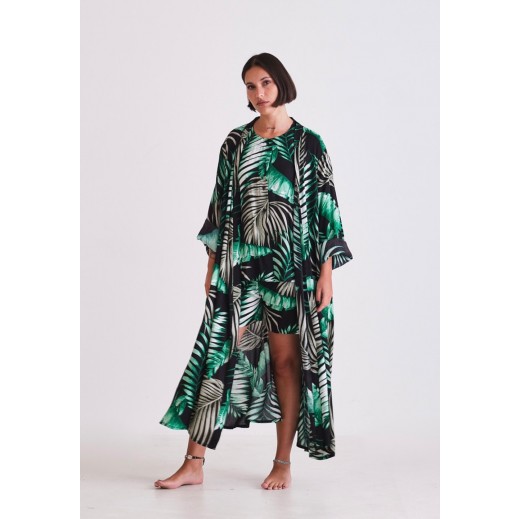 موج - طقم بجامه اخضر و اسود بطبعات  - يتم التوصيل بواسطة ذوقي في خلال يومي عمل