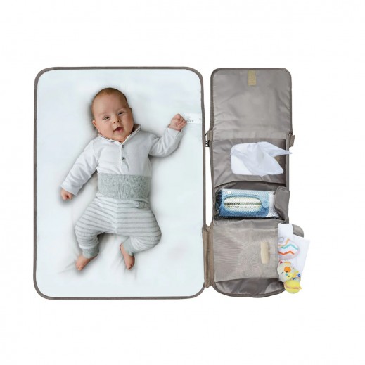 طقم تغيير حفاضات محمول مقاوم للماء بيج للأطفال من 3 أشهر فما فوق من مون - يتم التوصيل بواسطة Smart Choice within 24 hours 