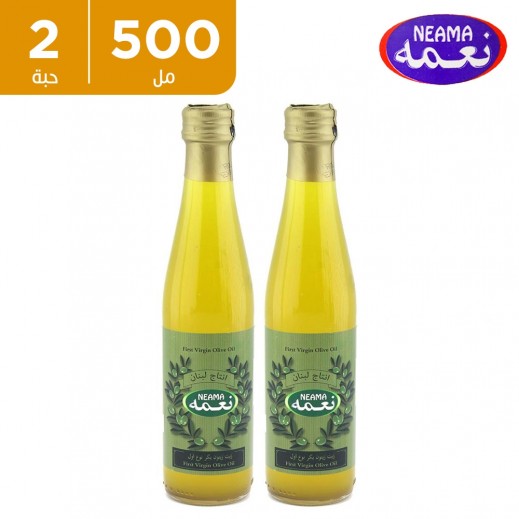 نعمة  - زيت زيتون بكر نوع أول 2 × 500 مل - يتم التوصيل بواسطة توصيل فاست