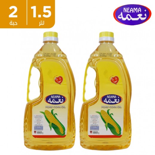  نعمة - زيت ذرة صافي 2 × 1.5 لتر - يتم التوصيل بواسطة توصيل فاست
