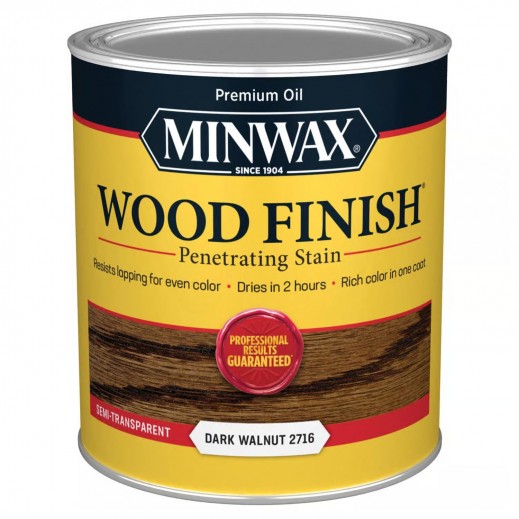 مينواكس طلاء للخشب شبه شفاف بلون الجوز الداكن  سعة 1 كوارت - يتم التوصيل بواسطة Taw9eel within 1 working day 