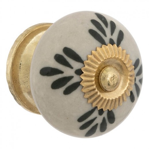 أتموسفيرا طقم مقابض أثاث "دايانا" من السيراميك والنحاس  قطعتان لون أبيض - يتم التوصيل بواسطة Taw9eel within 1 working day 