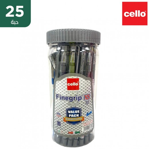 تشيلو عبوة قيمة فينجرجريب 25 قلمً أزرقً - يتم التوصيل بواسطة مكتبة أطلس خلال 24 ساعة 