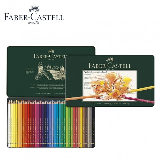 فابر كاستل أقلام تلوين بوليكروموس ملونة 24 حبة - يتم التوصيل بواسطة مكتبة أطلس خلال 24 ساعة 