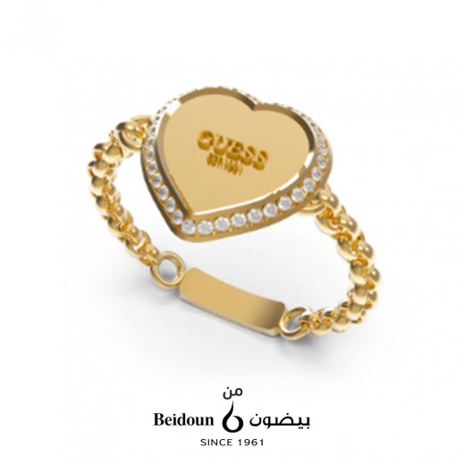 جيس خاتم قلب 54 اصفر ذهبي 11 ملم - يتم التوصيل بواسطة توصيل خلال 24 ساعة