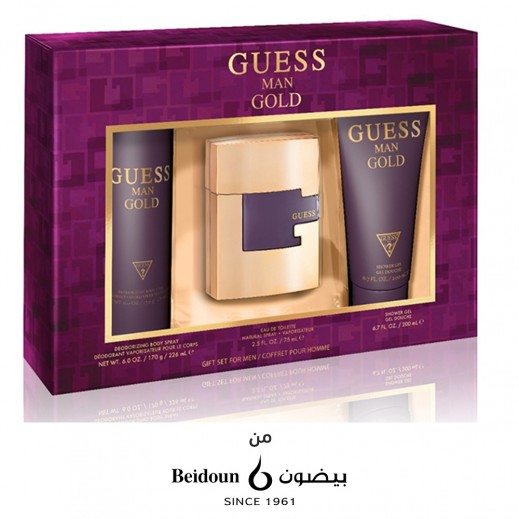 جيس عطر او دو تواليت جولد مين للرجال 75 مل + جل الاستحمام 200 مل + سبراي الجسم 170 مل