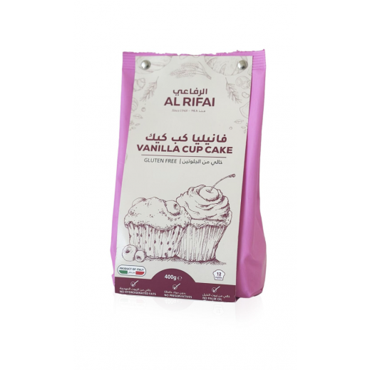 الرفاعي خليط كاب كيك فانيلا خالي من الغلوتين 400 جم - يتم التوصيل بواسطة  الرفاعي للمكسرات خلال 6 ساعات عمل