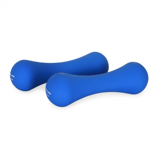 Bone Shape Neoprene Dumbbell 2 Pieces -2Kg-Blue By Power Fit - يتم التوصيل بواسطة توصيل خلال 24 ساعة 