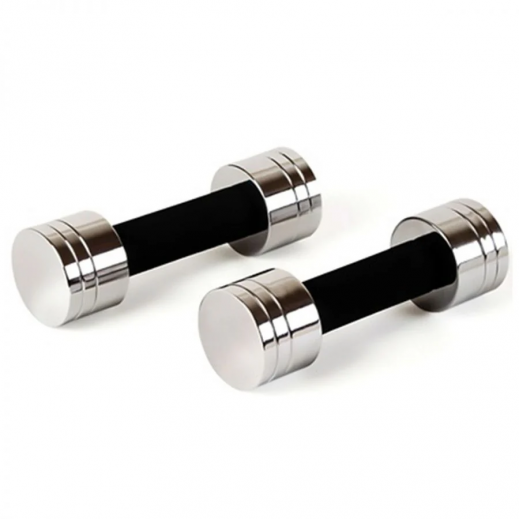 Chrome Pair Dumbbell With Foam Handle By Power Fit - يتم التوصيل بواسطة توصيل خلال 24 ساعة 