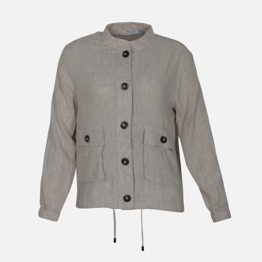 جاكيت نسائي كاجوال من ميلون - بيج - يتم التوصيل بواسطة توصيل خلال 24 ساعة 