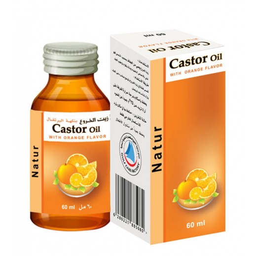 زيت خروع طبيعي بنكهة البرتقال 60 مل - يتم التوصيل بواسطة الصيدلية - خلال ساعتين