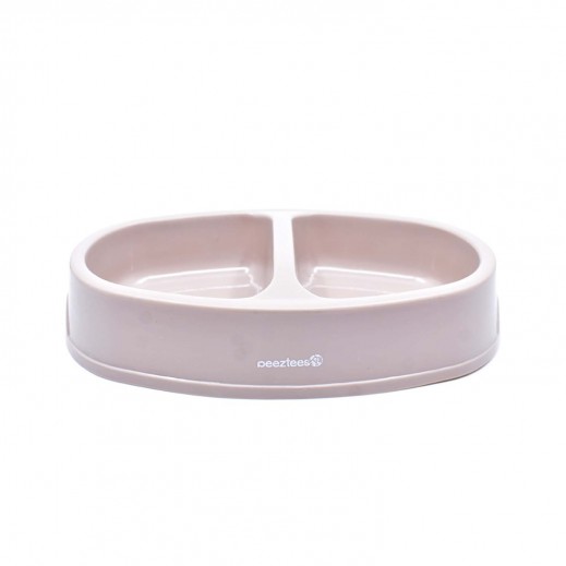 Beeztees Plastic Dinner Set For Dog 2 × 0.4L - Beige - يتم التوصيل بواسطة بت زون- خلال 4 ساعات عمل