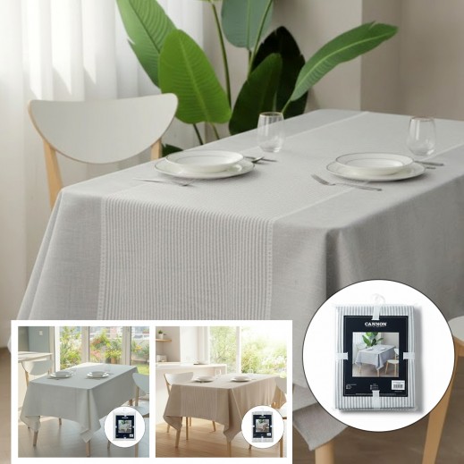  كانون - مفرش طاولة مصبوغ بالخيوط 155×215 سم - يتم التوصيل بواسطة توصيل خلال 48 ساعة عمل