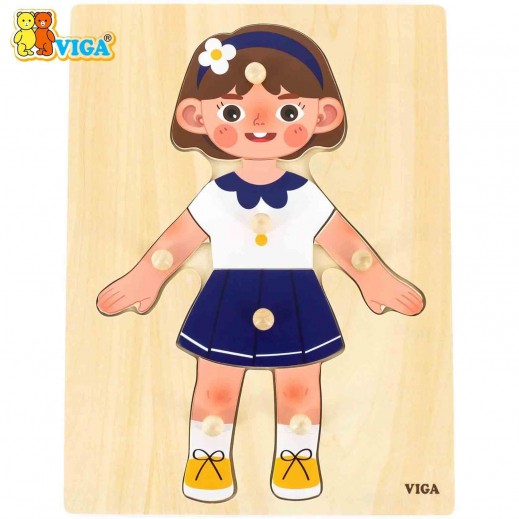 أحجية أجزاء جسم الفتاة من فيجا 7 قطع (2+ سنة) - يتم التوصيل بواسطة   خلال 24 ساعة 