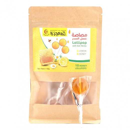 معجزة الشفاء مصاصات عسل السدر والليمون 100 جم 10 قطع