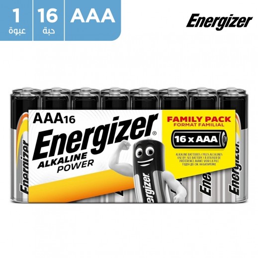 انرجايزر - بطاريات باور الكالين AAA 16 - يتم التوصيل بواسطة توصيل فاست