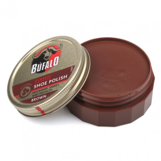 بافلو - ملمّع الأحذية 75 مل - بني