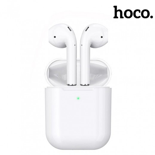 هوكو - سماعات أذن لاسلكية بخاصية البلوتوث EW02 بلس - أبيض - يتم التوصيل بواسطة توصيل فاست