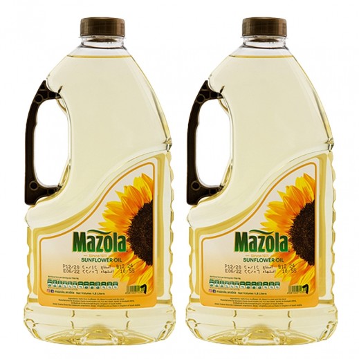 مازولا زيت دوار الشمس للطبخ 2 × 1.5 لتر