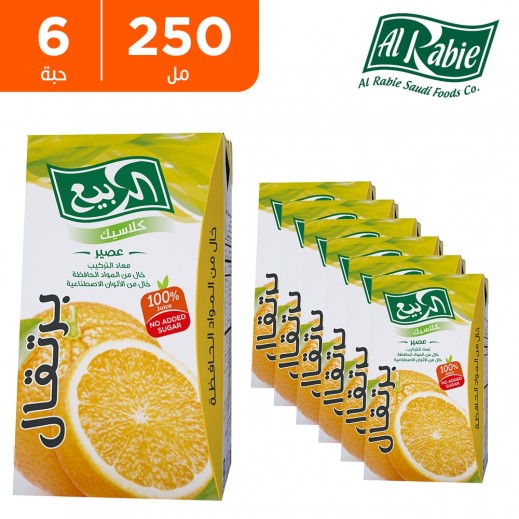 الربيع  - عصير برتقال 6×250 مل