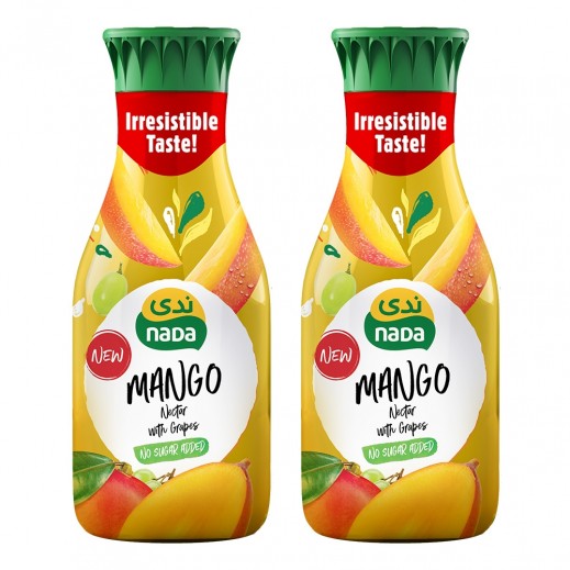 ندى - عصير المانجو مع العنب دون سكر مضاف 2 × 1.35 لتر