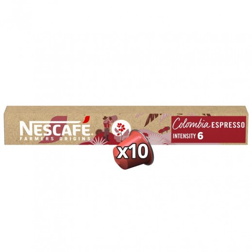 نسكافيه - قهوة أصول المزارعين الكولومبية 44 جم - 10 كبسولات - يتم التوصيل بواسطة توصيل فاست