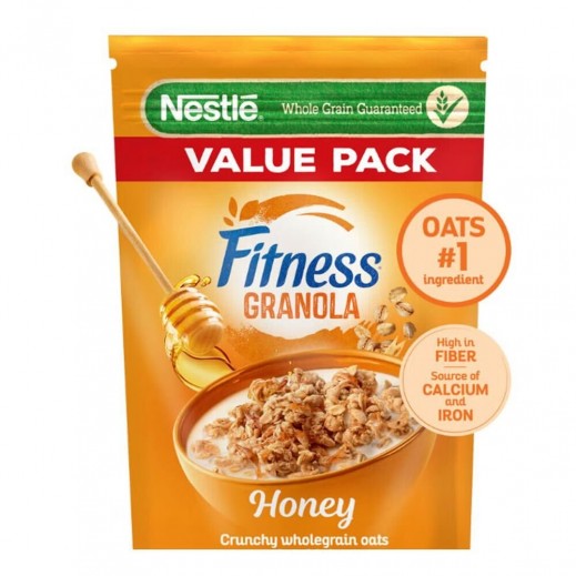 نستله - رقائق فيتنس بغرانولا الشوفان مع العسل في عبوة إقتصادية 600 جم
