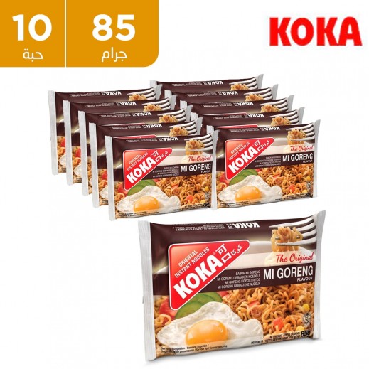 نودلز فوريّة شرقيّة من كوكا بنكهة مي جورينج (10 × 85 جم)