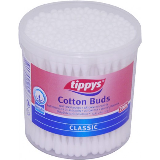 تيبيس - أعواد قطنية - تنظيف الأذن - 200 عود - يتم التوصيل بواسطة توصيل فاست
