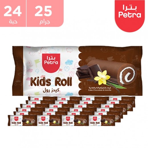  بيترا - رول آيس كيك شوكولاتة للأطفال 24 × 25 جرام