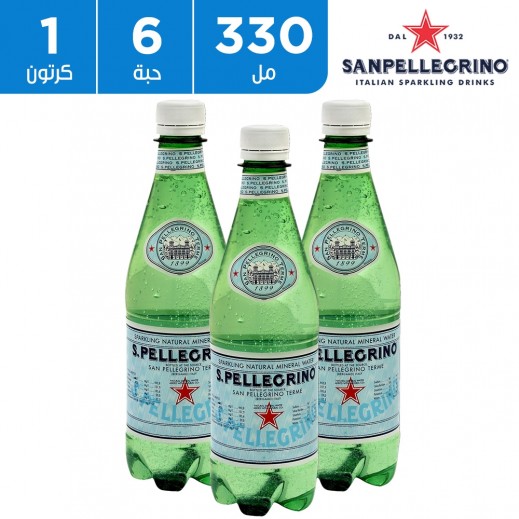 سان بيليغرينو – مياه معدنية طبيعية فوارة 6× 330 مل - يتم التوصيل بواسطة توصيل فاست