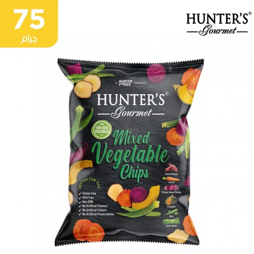 هانترز شيبس بنكهة مزيج الخضروات 75 جم - يتم التوصيل بواسطة توصيل فاست