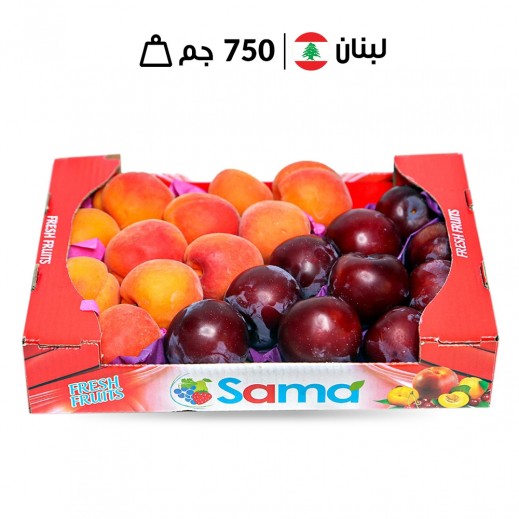 مشمش وخوخ أحمر لبناني صندوق (750 جم تقريبًا)
