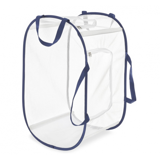 ويتمور سلة قماش قابلة للطي أزرق وأبيض - يتم التوصيل بواسطة Taw9eel within 1 working day 