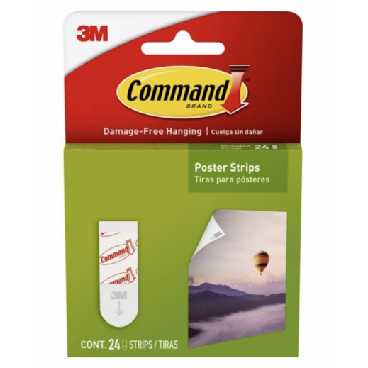 ثري إم كوماند شرائط الملصق الأبيض 1 رطل - يتم التوصيل بواسطة Taw9eel within 1 working day 