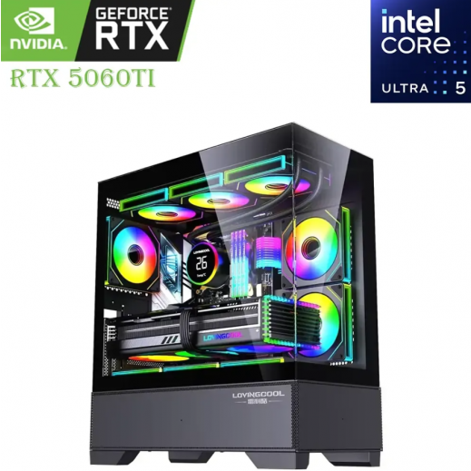 لوفينج كول برو كمبيوتر ألعاب انتل كور Ultra 5 RTX 5060 Ti OC 8GB 16GB RAM 1TB SSD - يتم التوصيل بواسطة  Taw9eel خلال يومين عمل 
