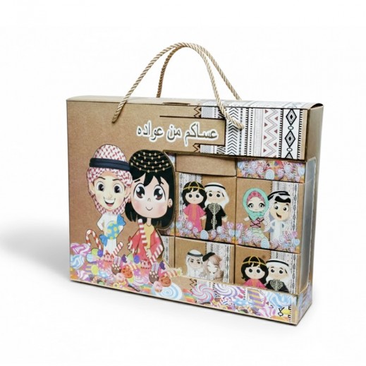 علبة كرتون قرقيعان 12 حبة