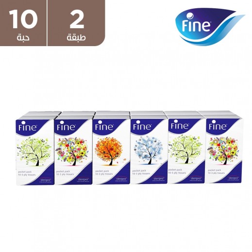 فاين – محارم جيب برائحة الفصول الأربعة 10 حبة   - يتم التوصيل بواسطة توصيل فاست