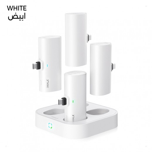 iWalk LinkPod Charging Station 4x4000mAh (2 Type C & 2 Lightning)-White