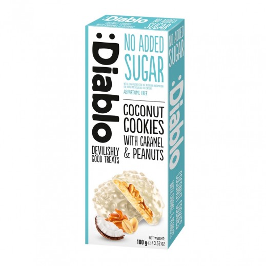 ديابلو كوكيز بجوز الهند والكراميل والفول السوداني 100 جم