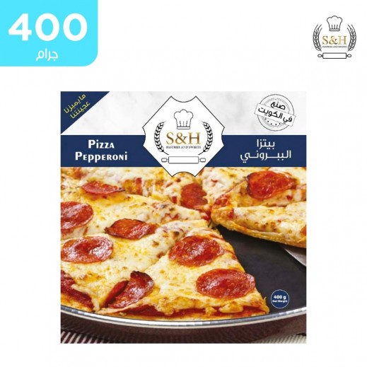 اس & اتش بيتزا الببروني مجمّدة 400 جم - يتم التوصيل بواسطة توصيل فاست