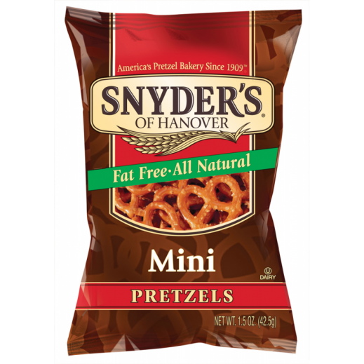 سنايدرز - بريتزل ميني 42.5 جم  - يتم التوصيل بواسطة توصيل فاست