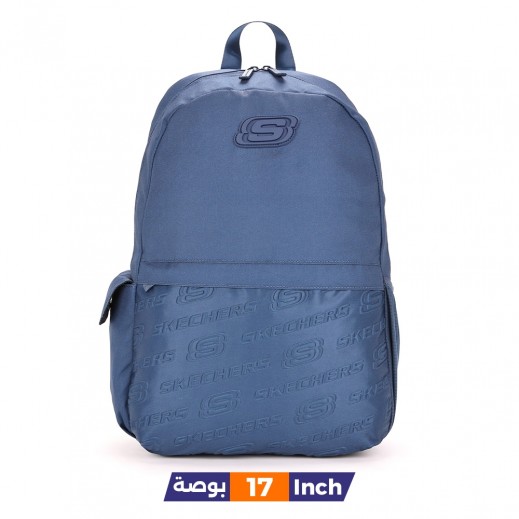 سكتشرز- حقيبة ظهر باللون الكحلي المزخرف - 17 بوصة - يتم التوصيل بواسطة توصيل فاست