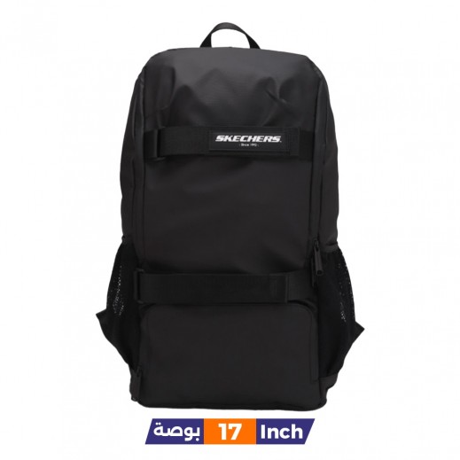 سكتشرز- حقيبة ظهر أسود 17 بوصة - يتم التوصيل بواسطة توصيل فاست
