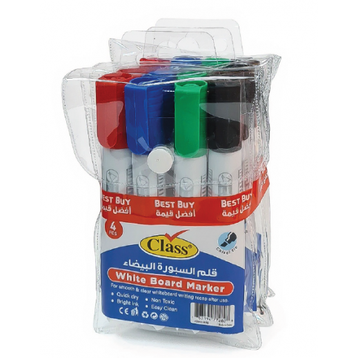 كلاس - عرض خاص 3 طقم 4 لون قلم للسبورة البيضاء